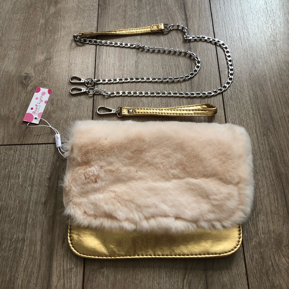 Bari Lynn Gold Crossbody / Wrist Bag